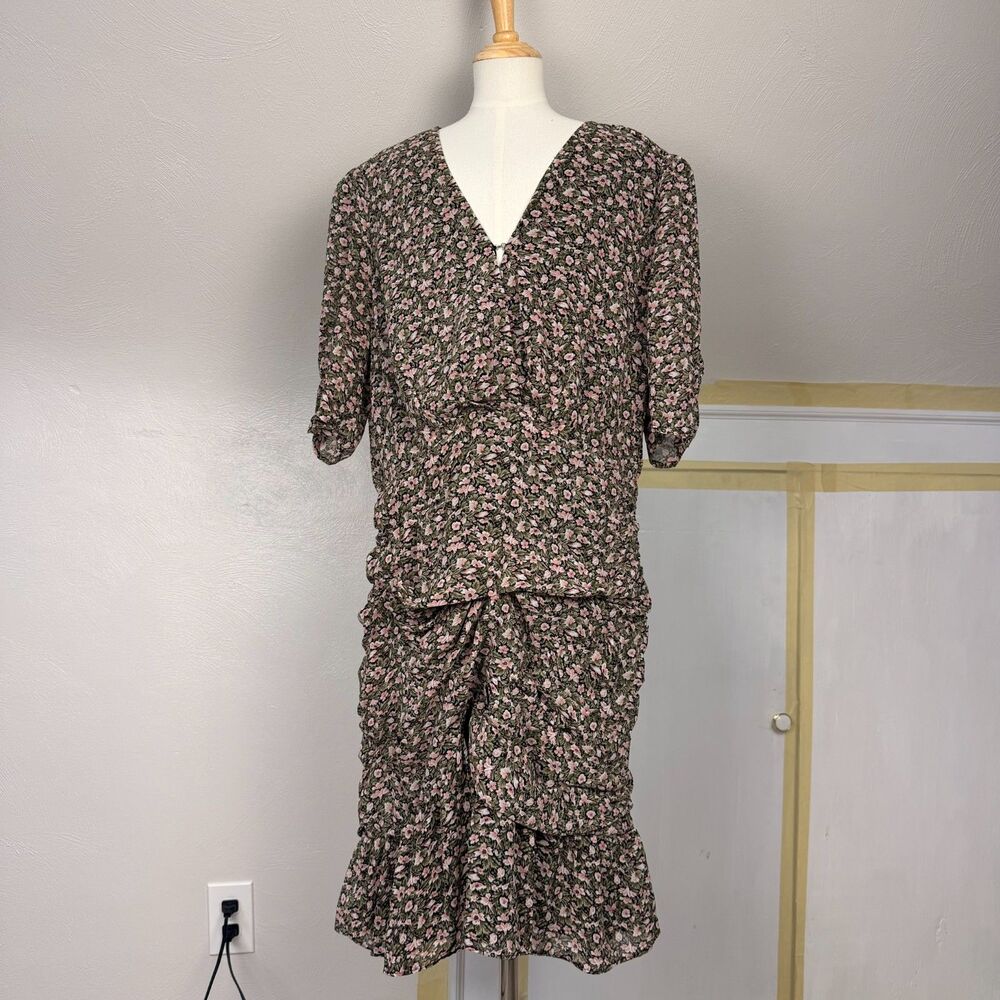 ASTR The Label Floral Print Ruched Bottom Mini Dress In Size XL